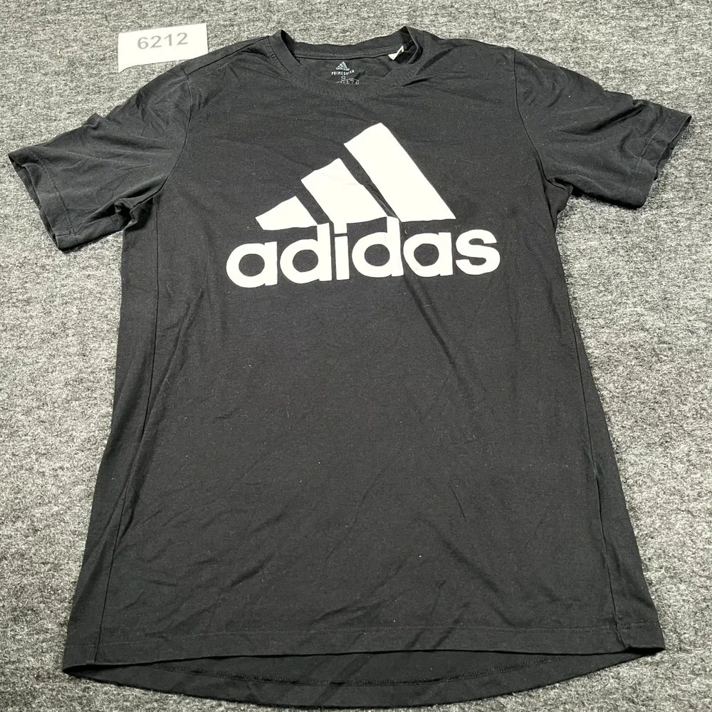 Adidas Primegreen T Shirt Mens Small Black Graphic Logo Crew Neck Aeroready‎